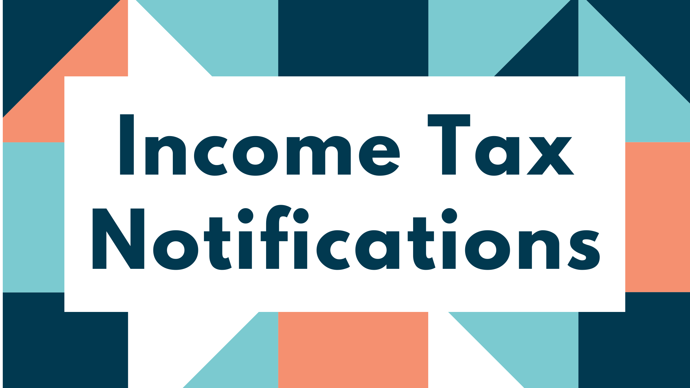 Income Tax Notifications